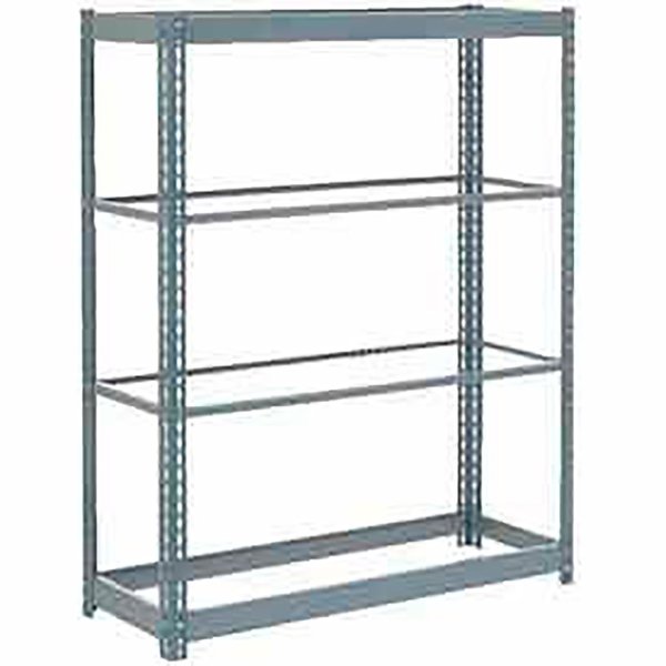 Global Industrial Heavy Duty Shelving 48W x 18 x 60W With 4 Shelves, No Deck, Gray B2297523